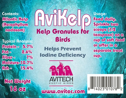 Avitech AviKelp Natural Sea Granules, 16 oz