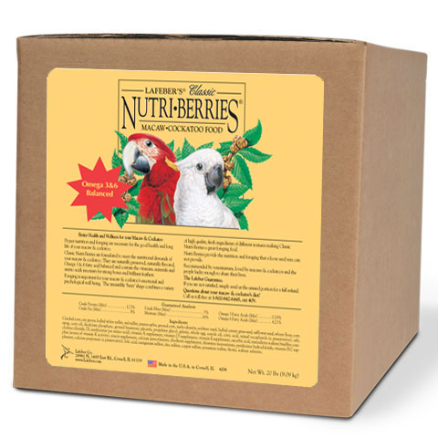 Lafebers Nutri-Berries Cockatoo-Macaw Food 20 lb