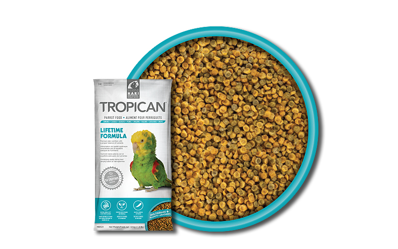 Tropican Lifetime Granules for Parrots, 4 lb