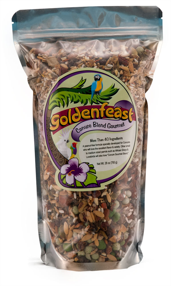 Goldenfeast Conure Gourmet Blend, 28 oz Zip Bag