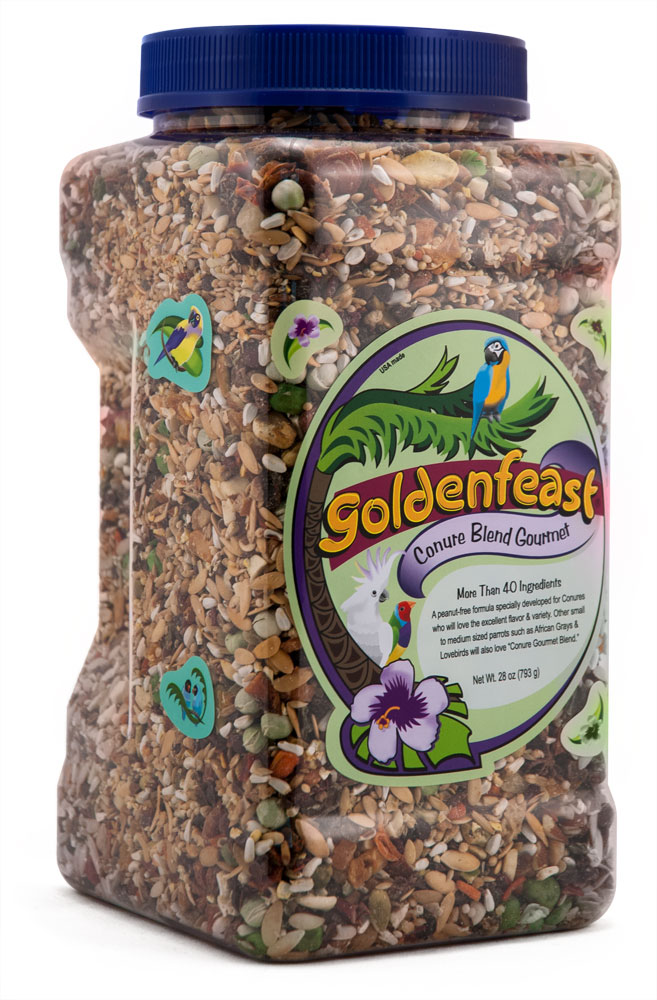 Goldenfeast Conure Gourmet Blend, 64 oz Container