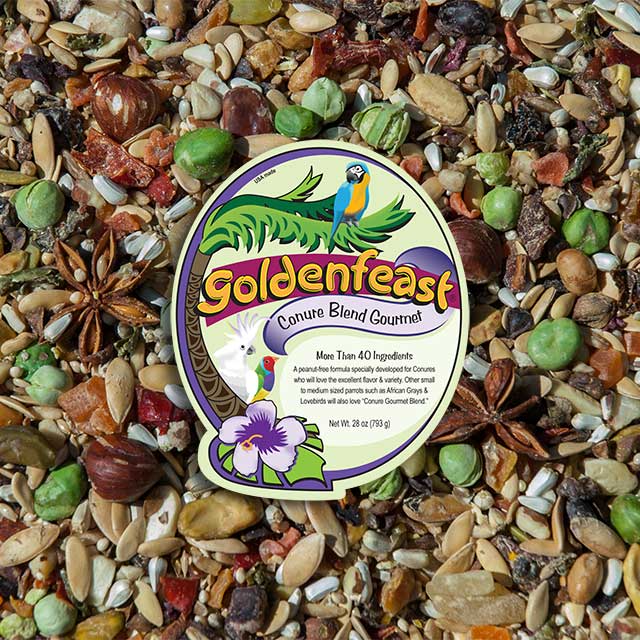 Goldenfeast Conure Gourmet Blend, 32 lb Foil Bag